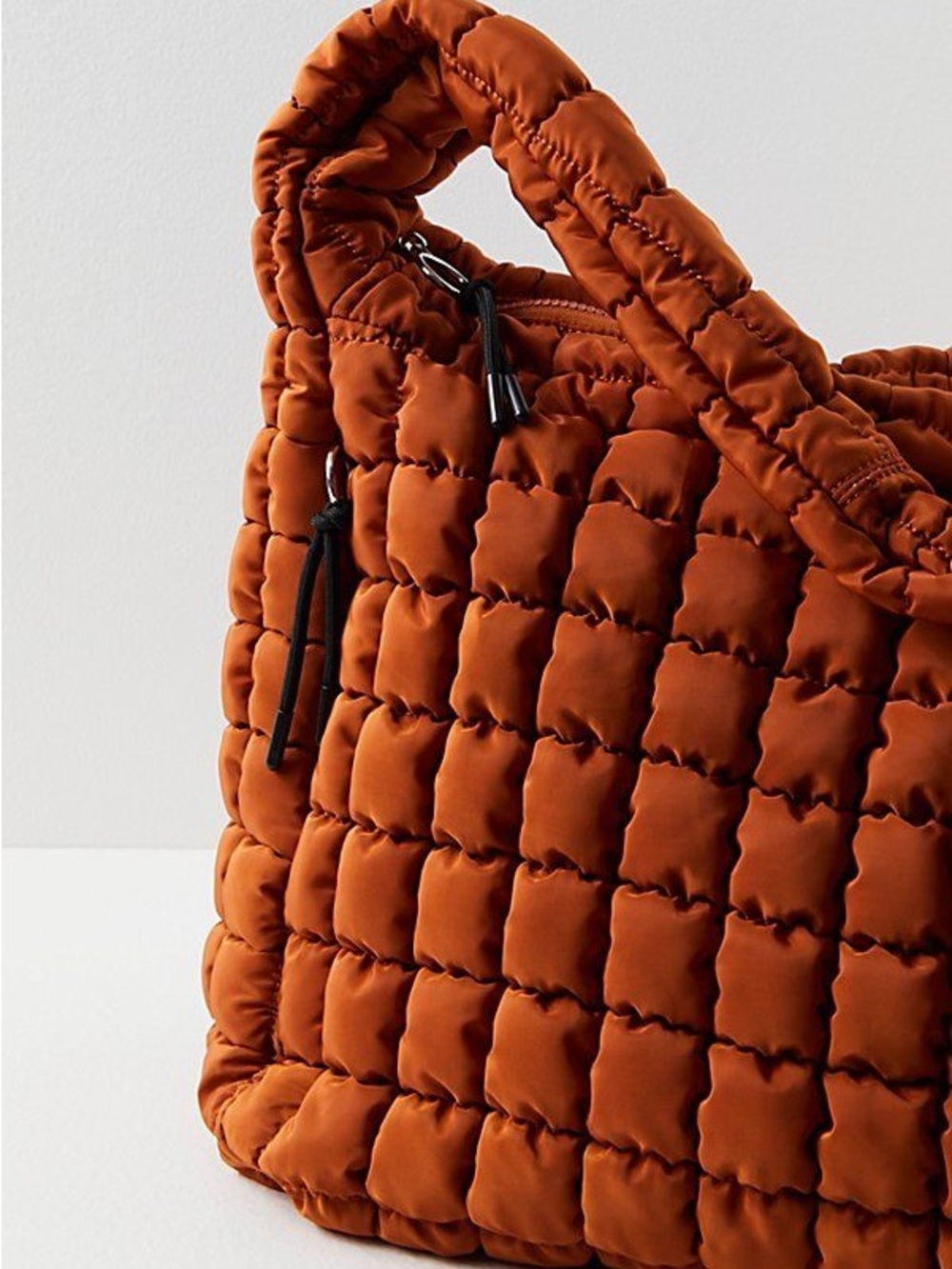 FP Movement by Free People Quilted Puffer Tote in Rust Orange